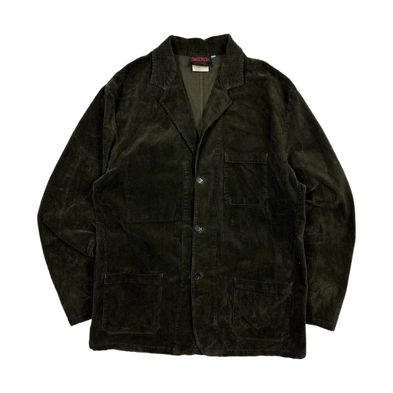 Vetra Olive Green Corduroy Blazer Jacket