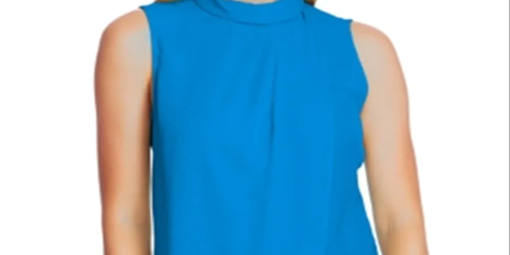 Vince Camuto Women's Blue Sleeveless Top - Size X-Large