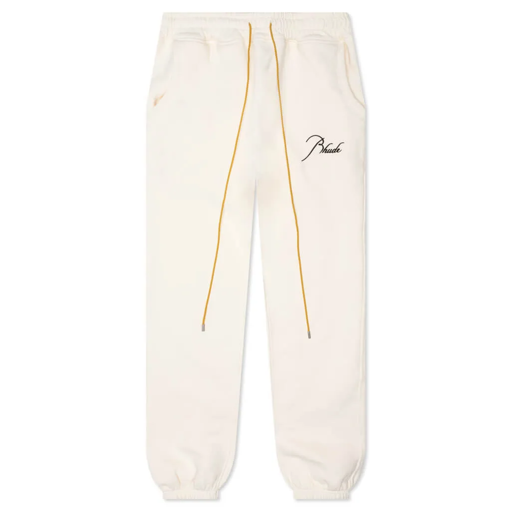 white vintage sweatpants