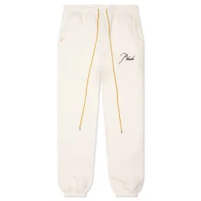 white vintage sweatpants