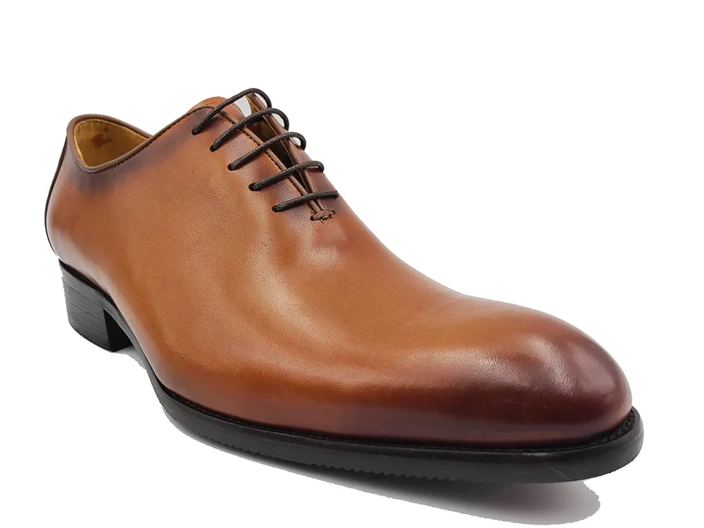 Whole Cut Calfskin Lace-up Oxford Shoes