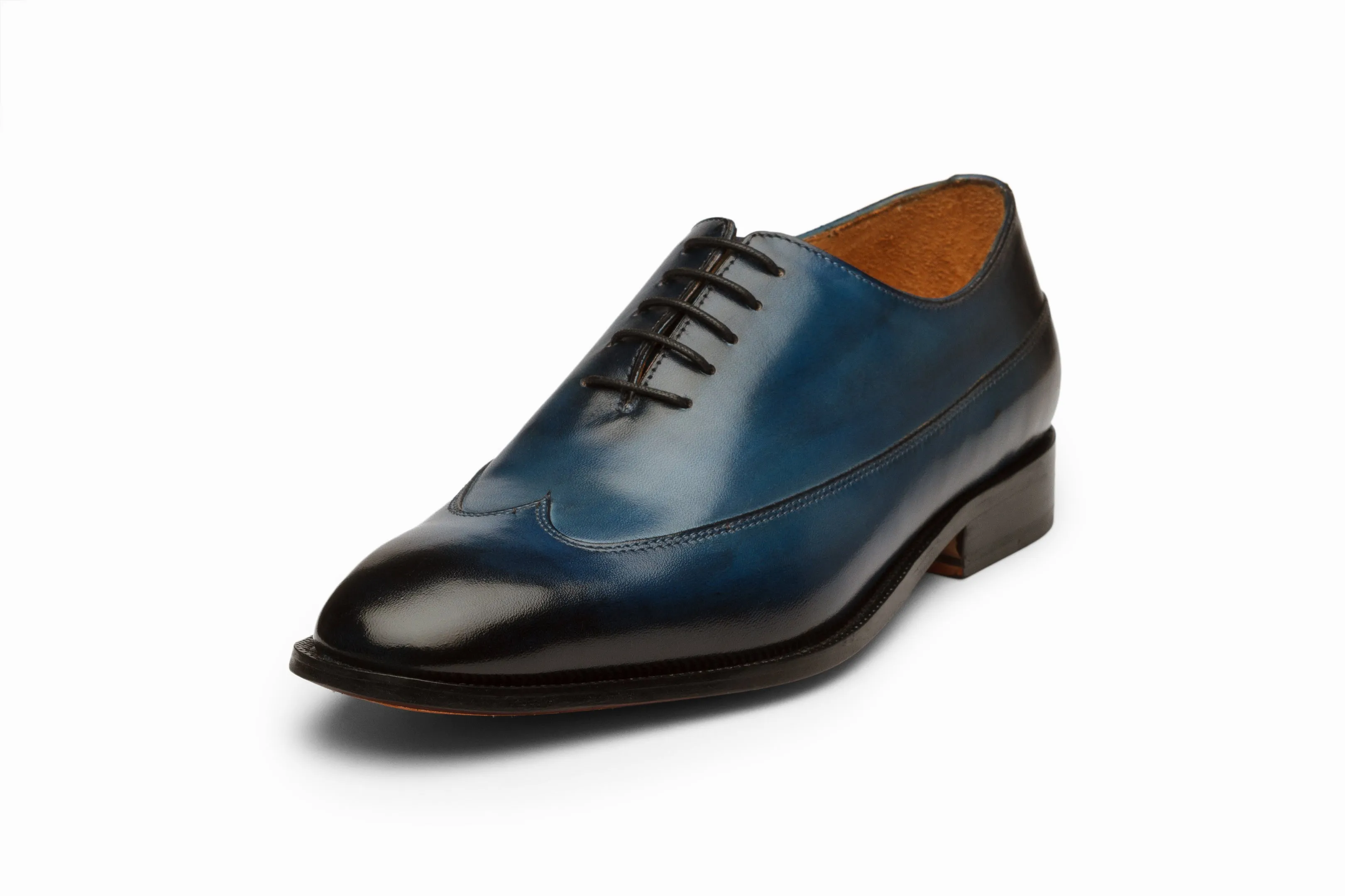 Wingtip Oxford Shoes - Blue Patina