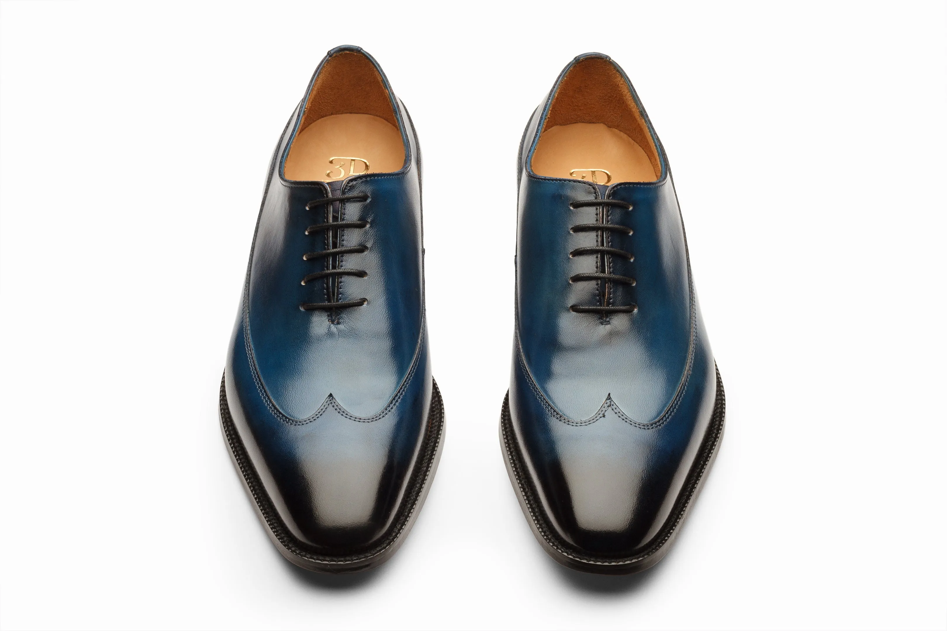 Wingtip Oxford Shoes - Blue Patina