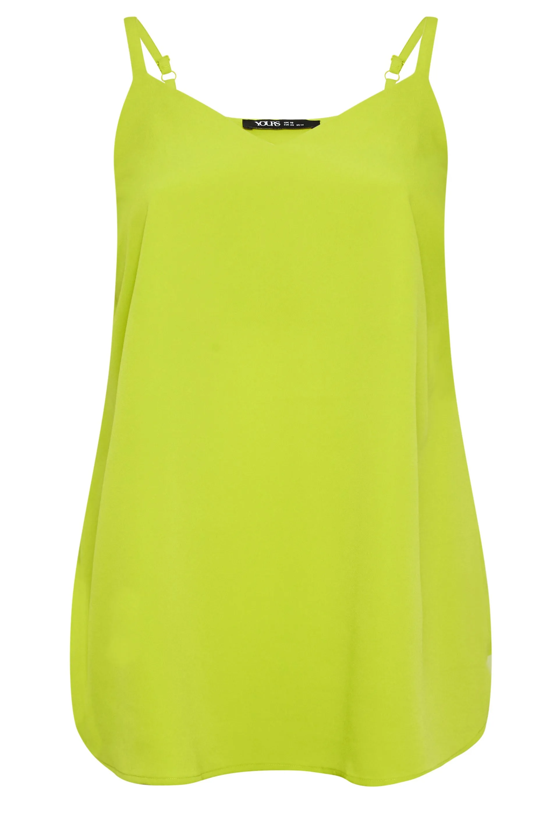 YOURS Curve Green Cami Vest Top