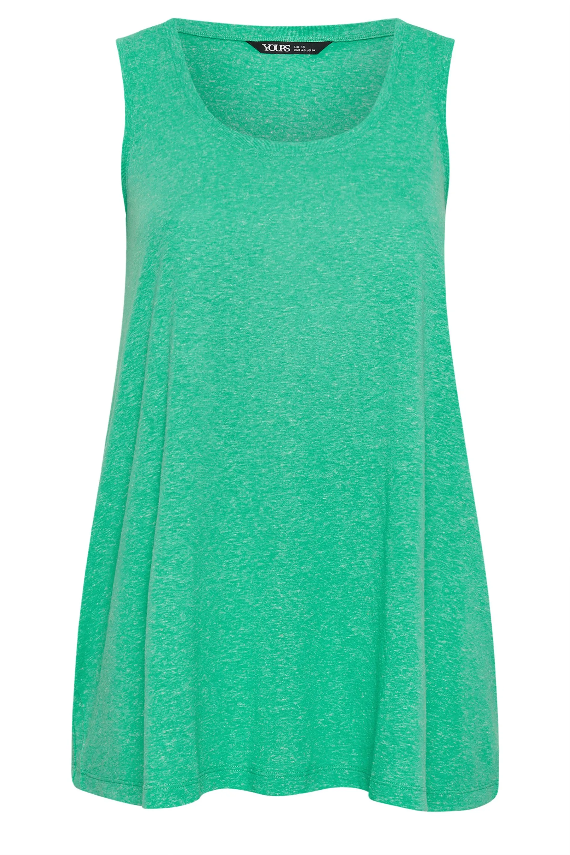 YOURS Curve Green Linen Vest Top