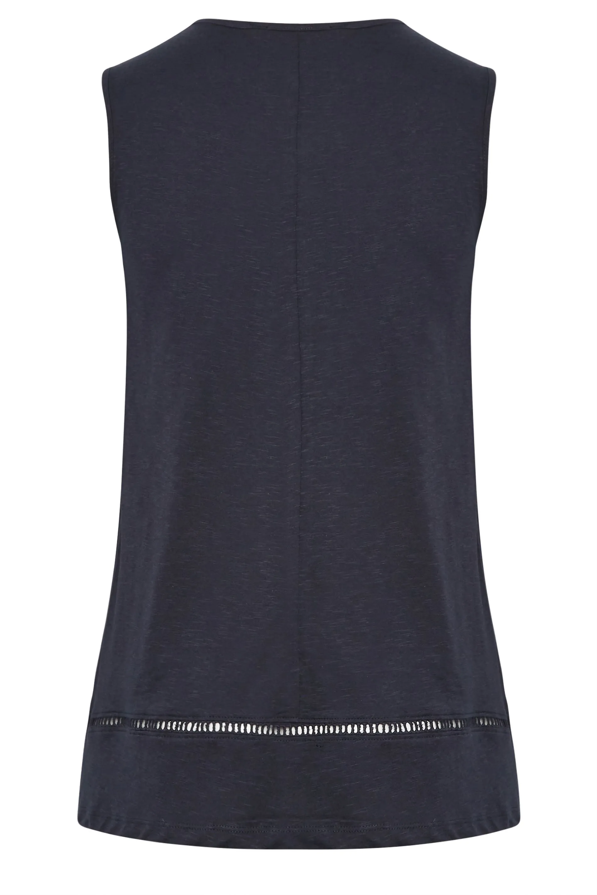 YOURS Curve Navy Crochet Vest Top