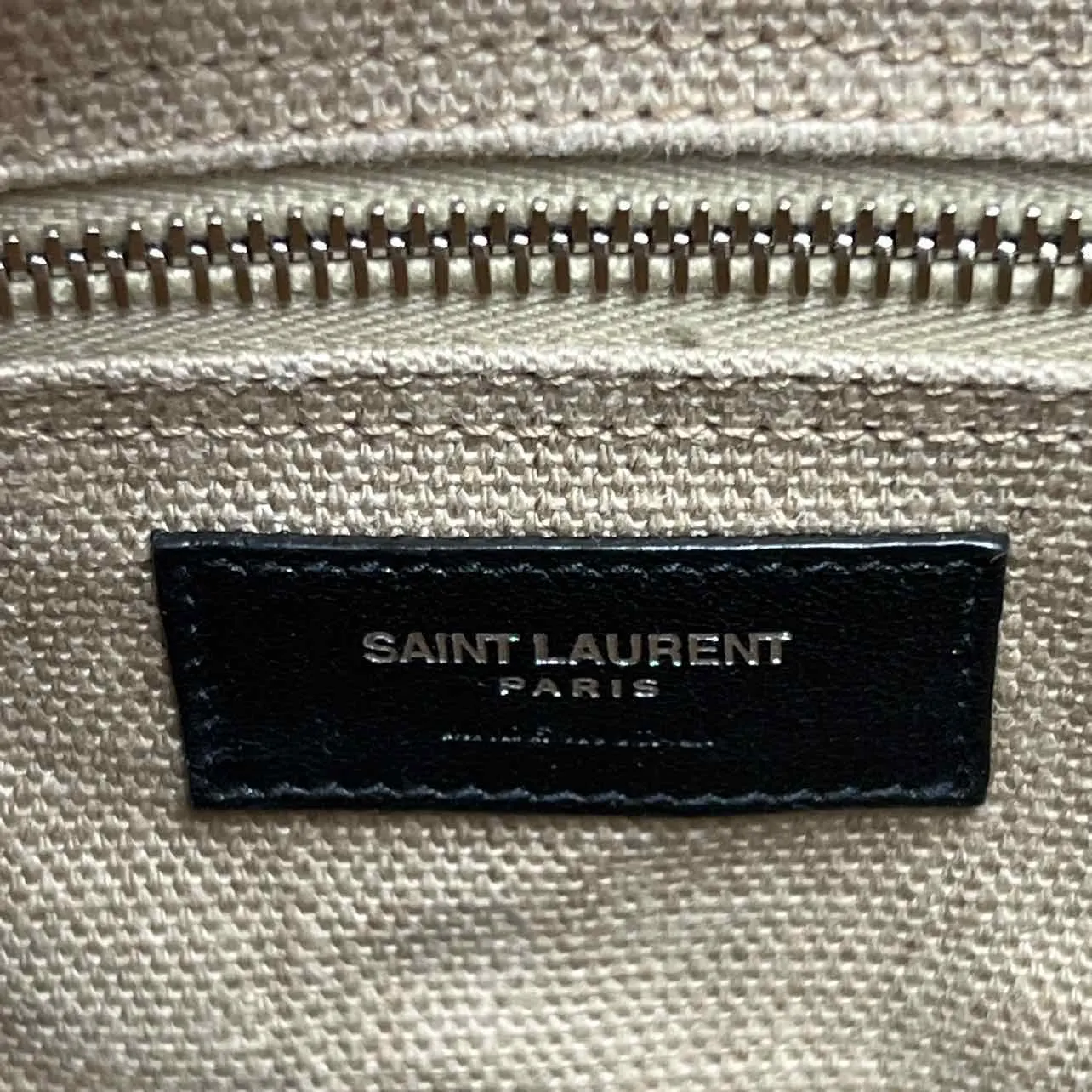 YSL Tote Bag RIVE GAUCHE Used Cream Size Small