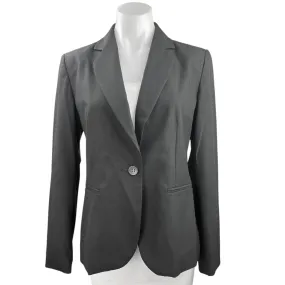 Zara Black One Button Notch Collar Career Business Office Blazer Coat Jacket 6